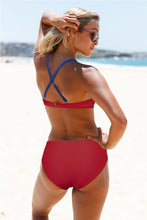 Cargue la imagen en el visor de la galería, Sexy Red Padded Gather Push-up Bikini Set
