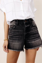 Load image into Gallery viewer, Vintage Washed High Waist Frayed Cutoff Denim Shorts
