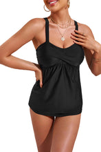 Load image into Gallery viewer, Adjustable Straps Ruched 2pcs Tankini Swimsuit

