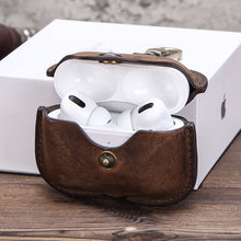 Cargue la imagen en el visor de la galería, Luxury Leather Case For Apple AirPods with Key Chain Hook
