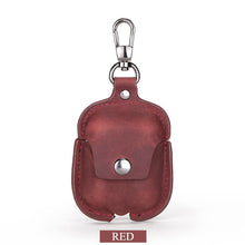 Cargue la imagen en el visor de la galería, Luxury Leather Case For Apple AirPods with Key Chain Hook
