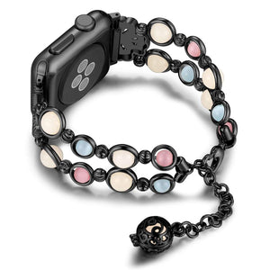 Women's Night Luminous Pearl watchband bracelet for Apple Watch