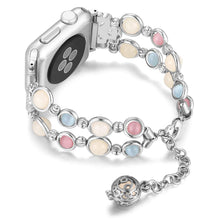 Cargue la imagen en el visor de la galería, Women&#39;s Night Luminous Pearl watchband bracelet for Apple Watch
