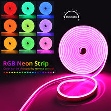 Cargue la imagen en el visor de la galería, APP Control Smart RGB LED Neon Strip Compatible Alexa Google Home
