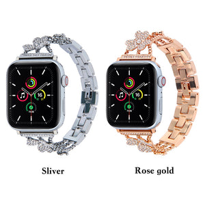 Women's Luxury Bling Diamond Flower Strap for Apple Watch