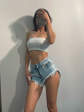 Load image into Gallery viewer, Summer high-waisted denim shorts
