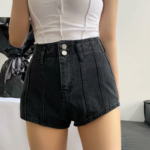 High Waist Stitching Sexy Slim-Fit Denim Shorts