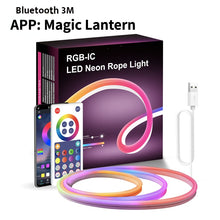 Load image into Gallery viewer, Smart WiFi RGB LED Neon Music Sync Strip Lights
