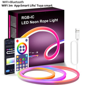 Smart WiFi RGB LED Neon Music Sync Strip Lights