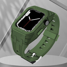 Load image into Gallery viewer, Silicone Strap and Carbon Fiber Case Mod Kit For Apple Watch
