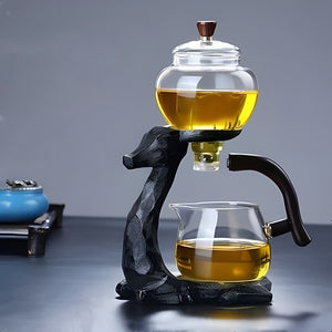 Glass Teapot Set With Magnetic Water Diversion