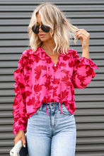Load image into Gallery viewer, Ruffled Floral Print Blouse
