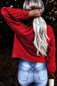 Festive Textured Chunky Sweater - www.novixan.com