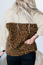 Cargue la imagen en el visor de la galería, Jersey de sherpa con cremallera y bloques de colores de leopardo de talla grande
