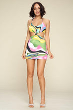 Cargue la imagen en el visor de la galería, Multi Color Dress With Front Cut Out - www.novixan.com
