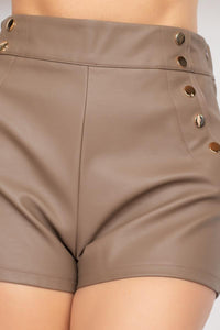 Faux Leather Jacket & Shorts Set - www.novixan.com