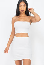 Load image into Gallery viewer, Ribbed Tube Top And Mini Skirt Sets - www.novixan.com
