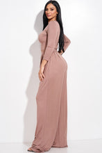 Load image into Gallery viewer, Solid 3/4 Sleeve Top And Wide Leg Pleated Pants Two Piece Set - www.novixan.com
