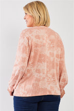 Cargue la imagen en el visor de la galería, Plus Size Tie-dye Print Crew Neck Long Sleeve Loose Fit Sweatshirt - www.novixan.com
