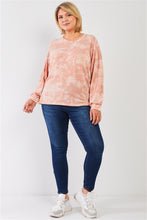 Load image into Gallery viewer, Plus Size Tie-dye Print Crew Neck Long Sleeve Loose Fit Sweatshirt - www.novixan.com
