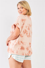 Load image into Gallery viewer, Plus Size Crew Neck Short Folded Sleeve Top - www.novixan.com
