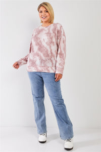 Plus Size Ruched Back Detail Long Sleeve Sweatshirt Top - www.novixan.com