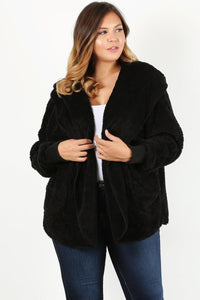 Faux Fur Jacket Plus Size - www.novixan.com