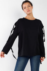 Long Sleeve Cut-out Sweater - www.novixan.com