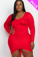 Load image into Gallery viewer, V-NECK Ruched Front Plus Size - www.novixan.com
