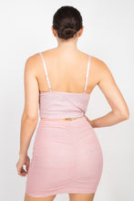 Cargue la imagen en el visor de la galería, Shirred Cami Top and Mini Skirts Set - www.novixan.com
