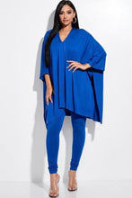 Load image into Gallery viewer, 2 Piece Set Rayon Spandex Cape Top And And Leggings - www.novixan.com
