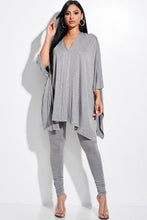 Load image into Gallery viewer, 2 Piece Set Rayon Spandex Cape Top And And Leggings - www.novixan.com
