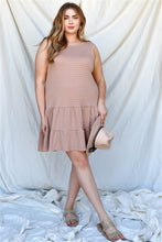 Load image into Gallery viewer, Plus Size Ruffle Hem Open Back With Self-tie Mini Dress
