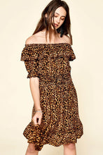 Cargue la imagen en el visor de la galería, Leopard Printed Woven Dress - www.novixan.com
