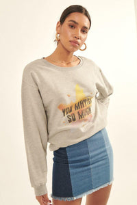 Multicolor Star French Terry Knit Graphic Sweatshirt - www.novixan.com