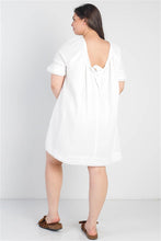 Load image into Gallery viewer, Crew Neck Pocket Trim Hem Dress Plus Size - www.novixan.com
