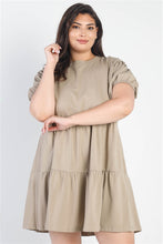 Load image into Gallery viewer, Short Puff Sleeve Flare Mini Dress
