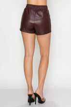 Load image into Gallery viewer, Pocketed High-rise Leather Shorts
