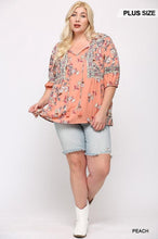 Load image into Gallery viewer, Floral Prints Mixed Tunic With Tassel Tie - www.novixan.com

