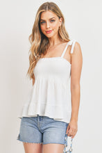Load image into Gallery viewer, Smocking Bust Sleeveless Waffle Top

