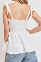 Load image into Gallery viewer, Smocking Bust Sleeveless Waffle Top
