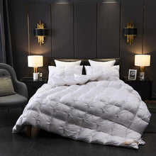Load image into Gallery viewer, White Goose Down Comforter Duvet with Cotton Cover - www.novixan.com
