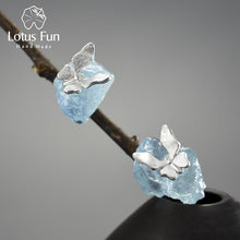 Cargue la imagen en el visor de la galería, Butterfly Stud Earrings with Stones - www.novixan.com
