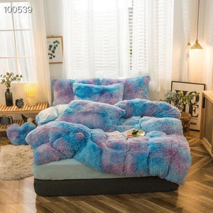 Warm Cozy Shaggy Super Soft Coral Fleece Bedding Cover Set