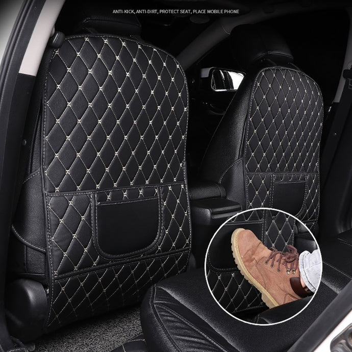 Anti Child Kick Pad for Car PU Leather Seat Back Cover