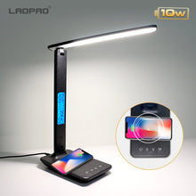 Cargue la imagen en el visor de la galería, Wireless Charging LED Desk Lamp With Calendar Temperature Alarm Clock - www.novixan.com
