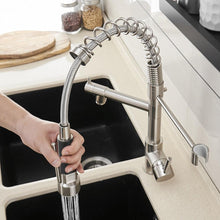 Load image into Gallery viewer, Brushed Nickel Kitchen Mixer Tap Faucet Pull Out Torneira Swivel Water Outlet - www.novixan.com
