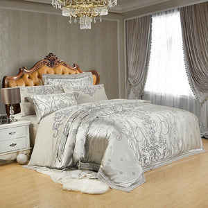 Luxury Satin Duvet Cover 4/6 Pcs Bedding Set - www.novixan.com