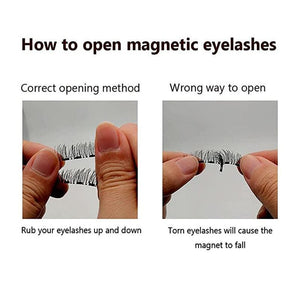 Magnetic Reusable Eyelashes with Tweezers - www.novixan.com