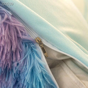 Warm Luxury Shaggy Super Soft Coral Fleece Bedding Cover Set